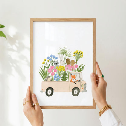 Woodland Animal Flower Truck