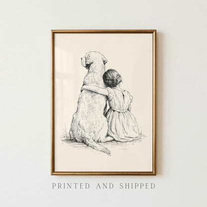 Girl and Labrador
