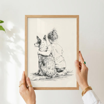 Girl & Cattle Dog
