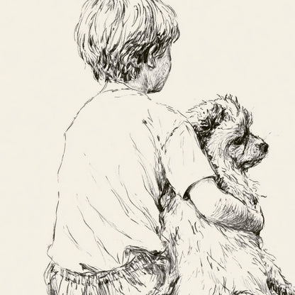 Boy & Pomeranian