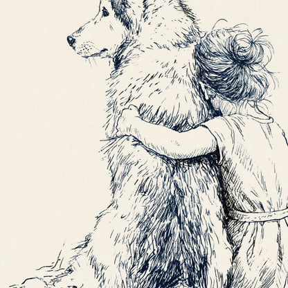 Girl & Husky