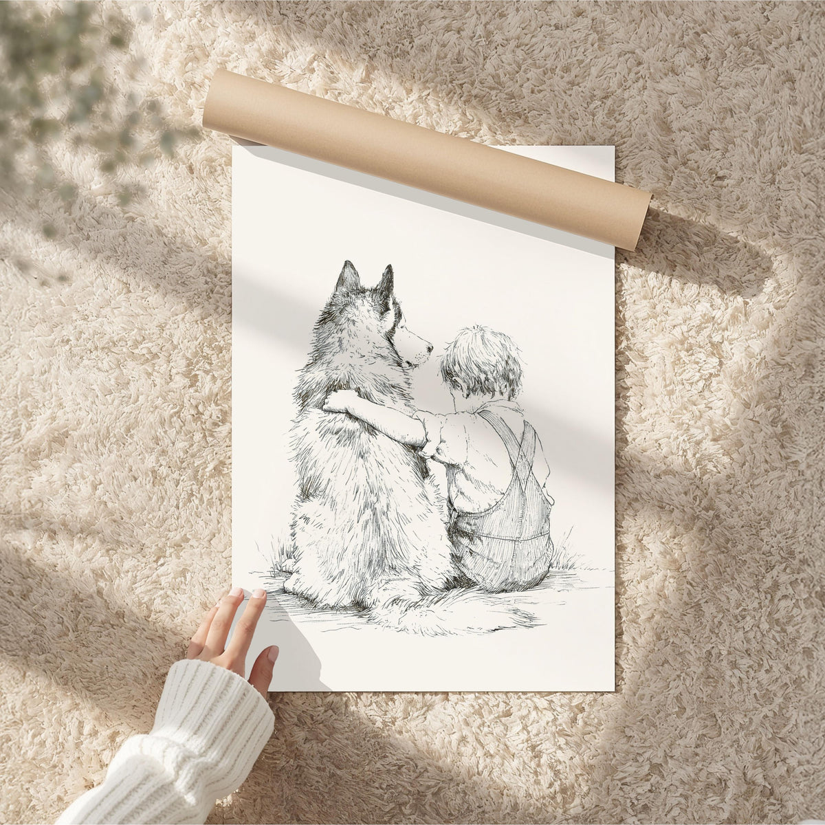 Boy & Husky