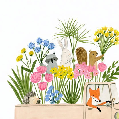 Woodland Animal Flower Truck