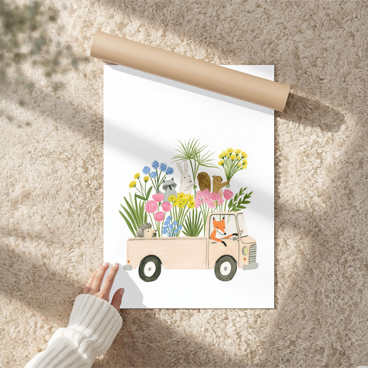 Woodland Animal Flower Truck