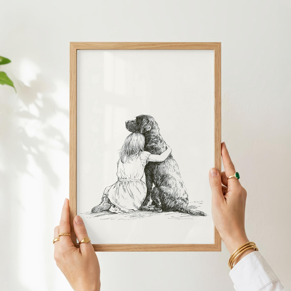 Girl & Black Lab