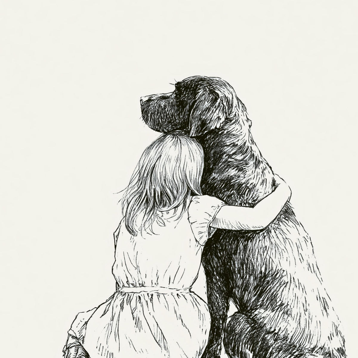 Girl & Black Lab