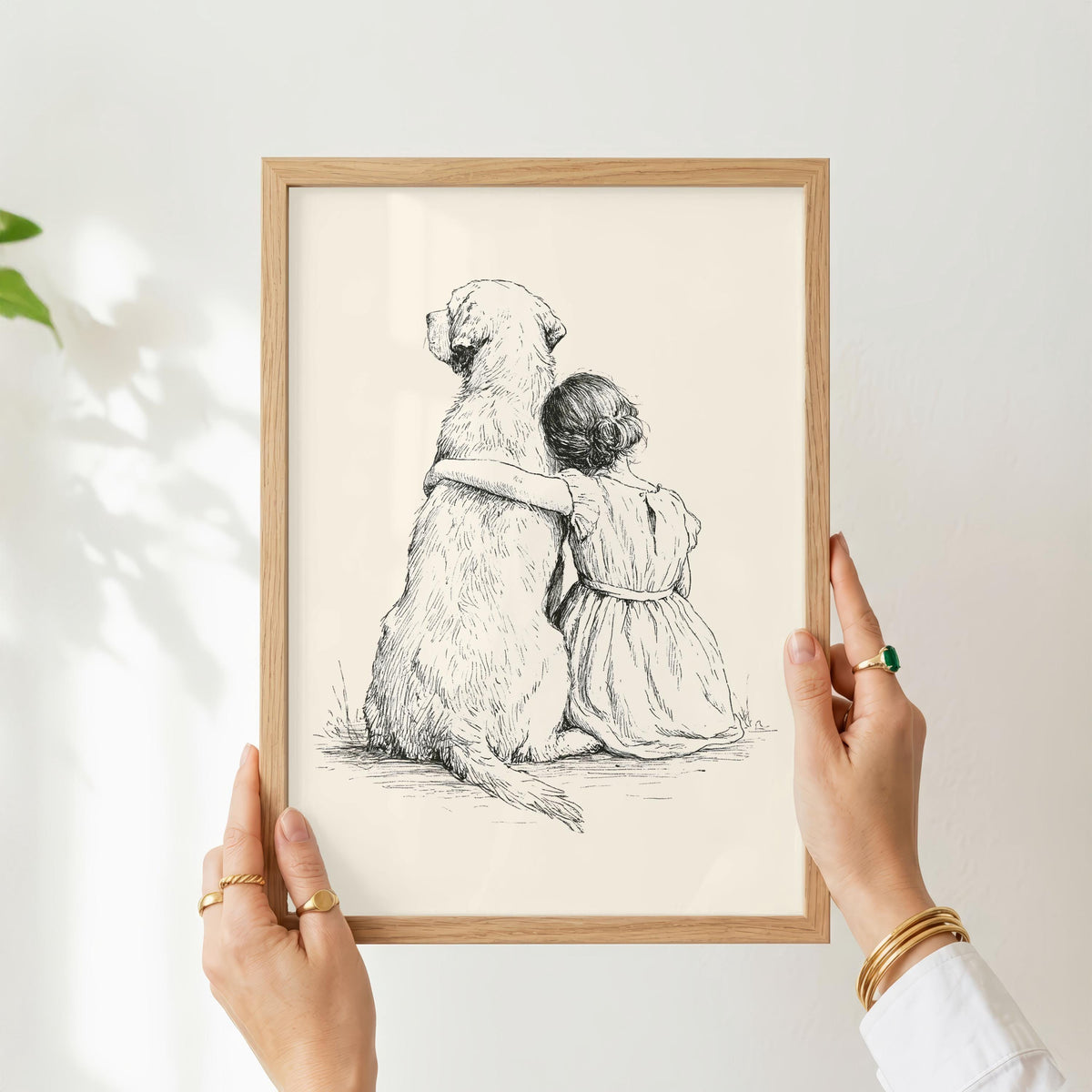 Girl and Labrador